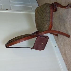 Genuine COACH Rambler brown leather shoulder bag purse crossbody distressed